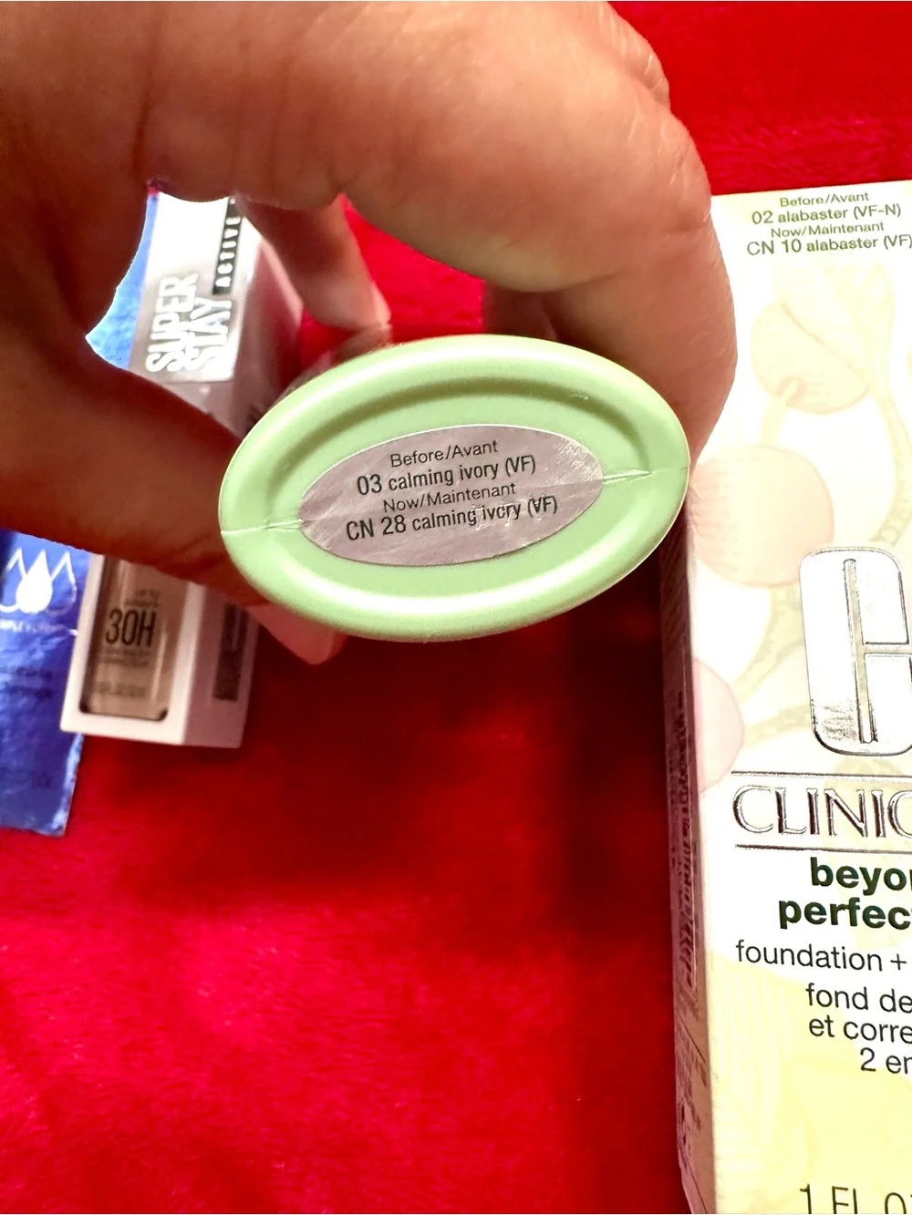 Lot of Cosmetics Clinique Redness Solution&Beyond Perfecting,Maybelline Fresh